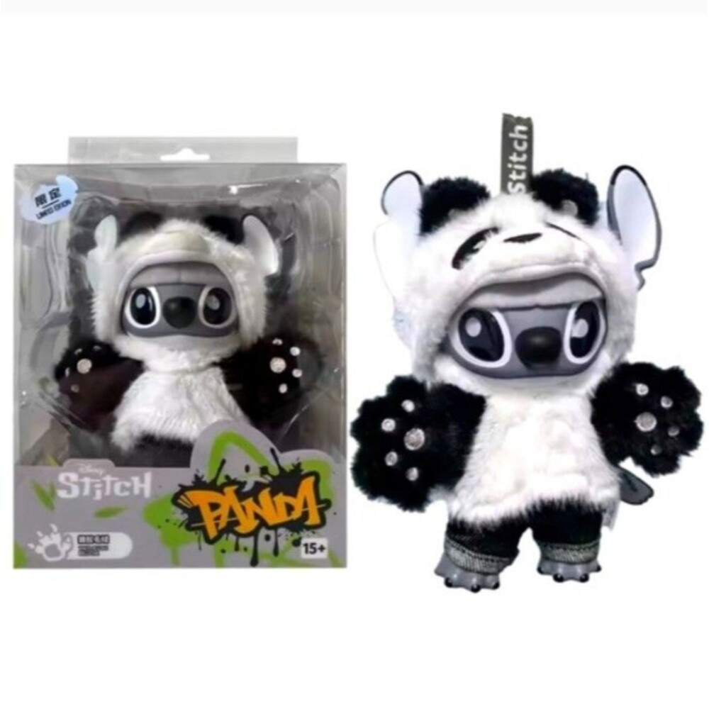 MINISO GEN Z Disney Stitch "Panda" Vinyl Plush Keychain (Limited Edition) NIB